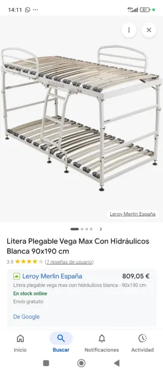 Litera plegable metálica