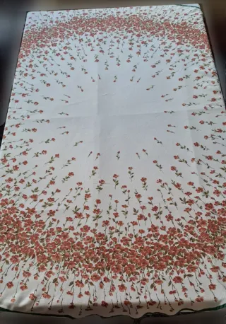 Tovaglia rotonda in viscosa con fiori