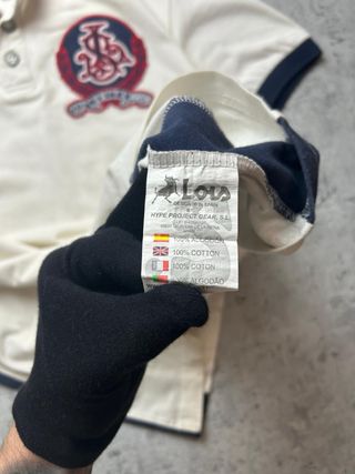 Lois Vintage Polo Shirt White/Red/Navy