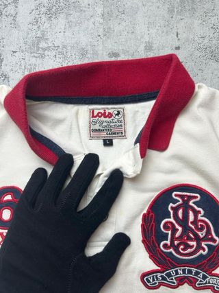 Lois Vintage Polo Shirt White/Red/Navy