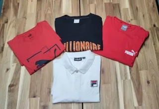 Lote 4 Camisetas: Puma, Fila, BBC