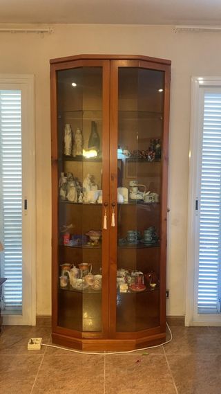 Vitrina Comedor Madera y Cristal