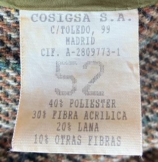 Chaqueta de cuadros marrón