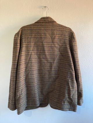 Chaqueta de cuadros marrón