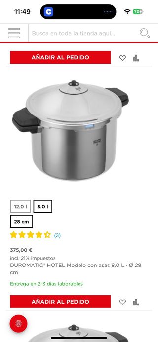 Olla Rápida Kuhn Rikon Duromatic 6.0L