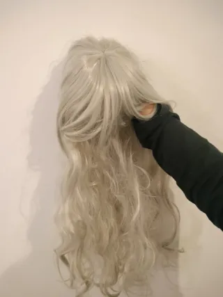 Peluca larga rubia ondulada