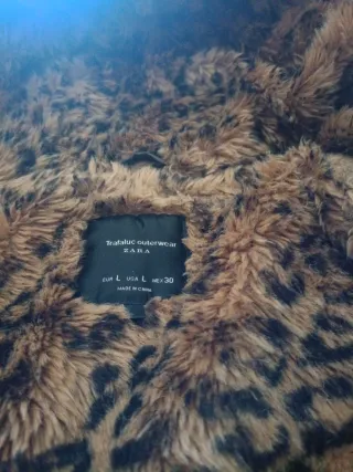 Chaqueta parka mujer forro leopardo
