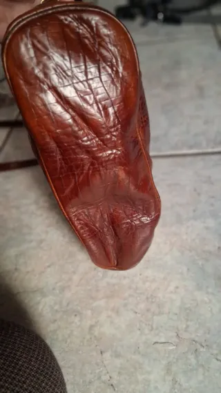 Borsa L.CREDI donna marrone coccodrillo