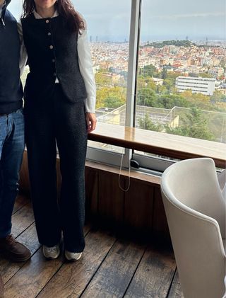 Chaleco texturizado Zara S. Vendo pantalón igual