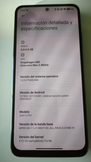 Xiaomi Redmi Note 11 4G Nero