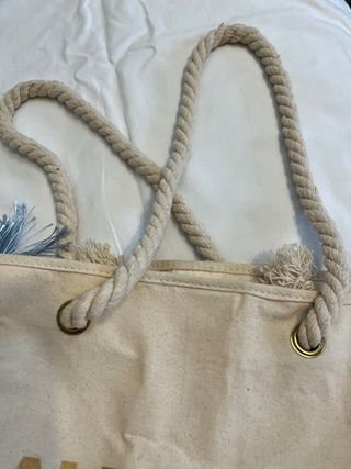 Borsa mare Calzedonia floreale con frange