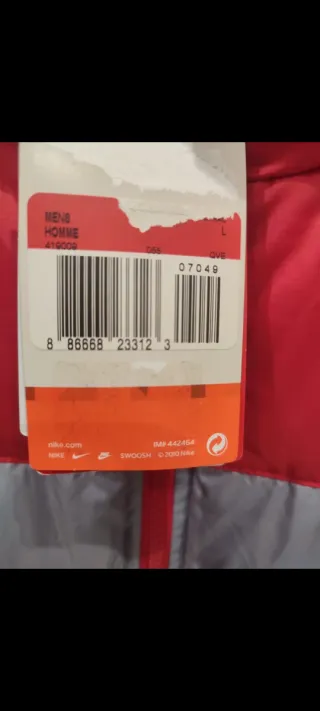 Chaleco plumas Nike año 2014 L hombre