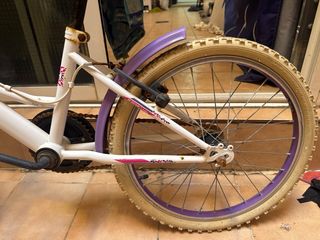 Bicicleta Niña KIDS Morada y Blanca