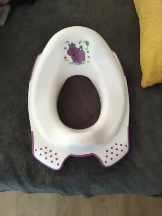 Adaptador WC bebé con dibujo de hipopótamo