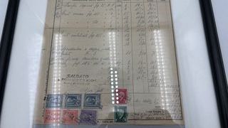 NQG602 Fattura storica incorniciata