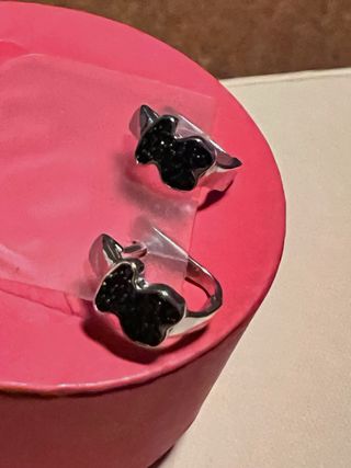 Pendientes TOUS Oso Negro y Plata