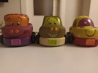 3 Coches de Goma Juguete