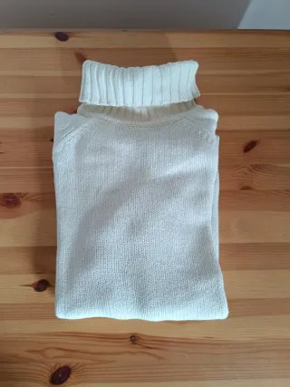 Jersey cuello alto blanco