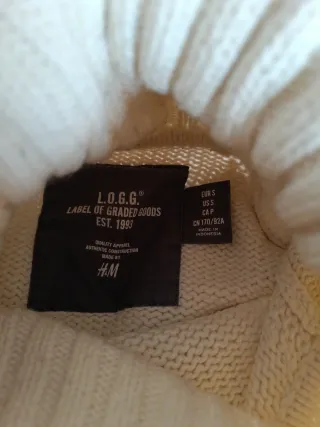 Jersey cuello alto blanco