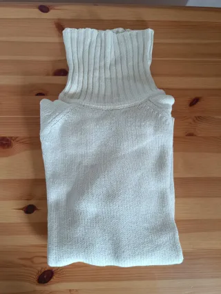 Jersey cuello alto blanco