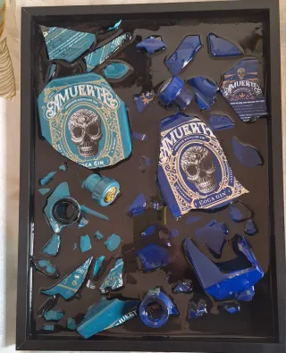 Quadro AMUERTE fatto a mano in resina