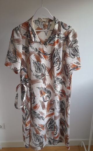 Vestido camisero estampado talla 46