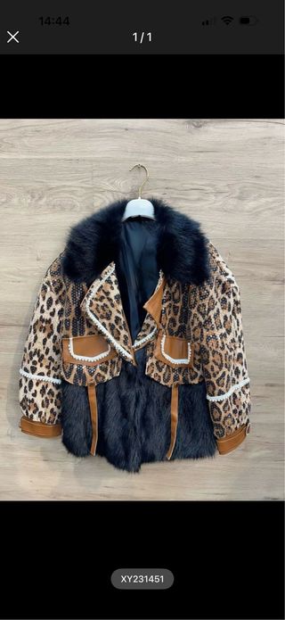 Chaqueta Leopardo Pelo Sintético