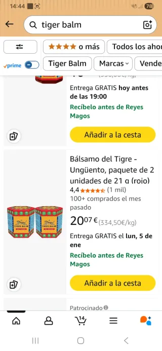Tiger Balm Red Ointment (2 cajas)