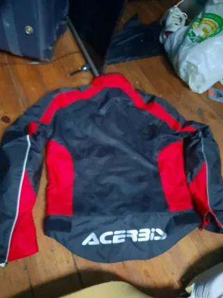 Chaqueta de moto Acerbis roja y negra talla m