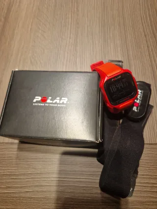 Polar Pulsómetro Rojo Caja y Banda