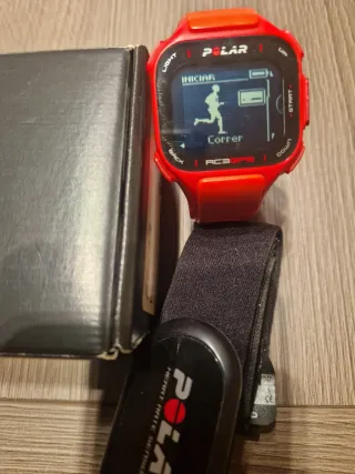 Polar Pulsómetro Rojo Caja y Banda