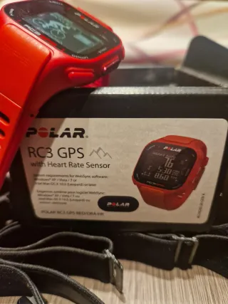 Polar Pulsómetro Rojo Caja y Banda