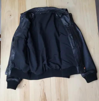 Cazadora Piel Zara Negra