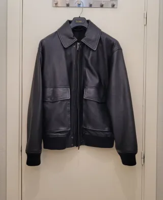 Cazadora Piel Zara Negra