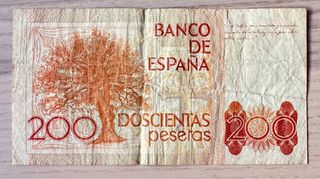 Billete antiguo de España – 200 pesetas