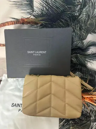 Bolso Saint Laurent Beige Puffer