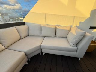 Sofá rinconero exterior beige