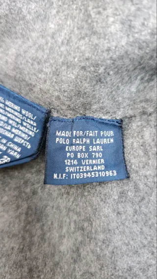 Chaleco lana merino Ralph Lauren gris