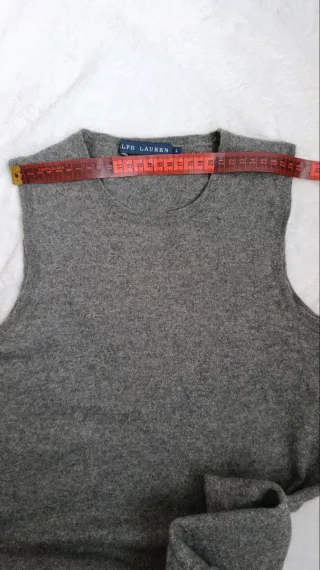 Chaleco lana merino Ralph Lauren gris