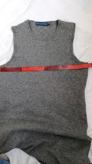 Chaleco lana merino Ralph Lauren gris