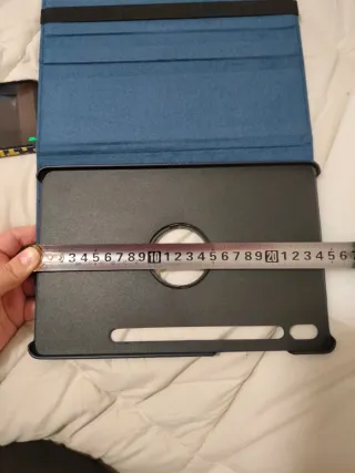 Funda giratoria para tablet azul