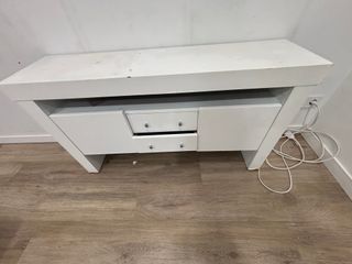 Mesa TV y mesa centro mueble de cuero