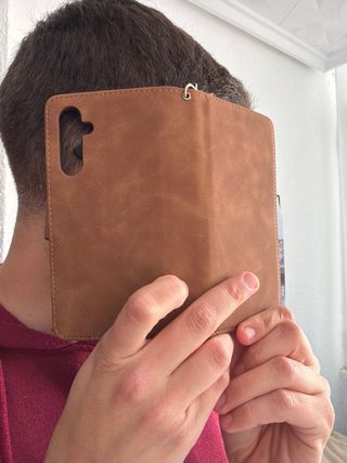 Funda Samsung A54 con monedero y correa
