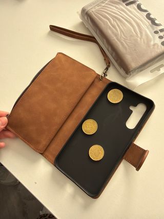 Funda Samsung A54 con monedero y correa