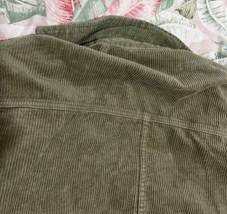 Sobrecamisa Zara verde corduroy