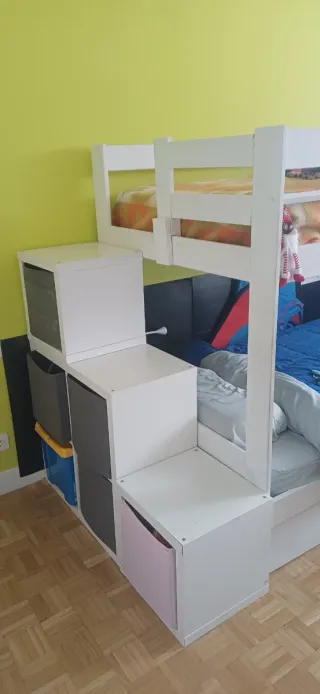 Litera 2 metros por 1.10 madera LUFE Con cajonera