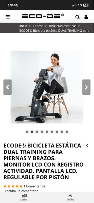 Bicicleta Estática Dual Brazos y Piernas