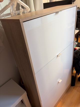 Armario Zapatero Blanco y Madera PARA LLEVAR HOY!!