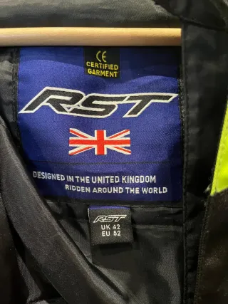 Chaqueta Moto RST 3 Capas Negra y Flúor