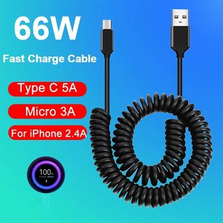 Cavo di Ricarica Rapida 66W USB-C / Micro / iPhone